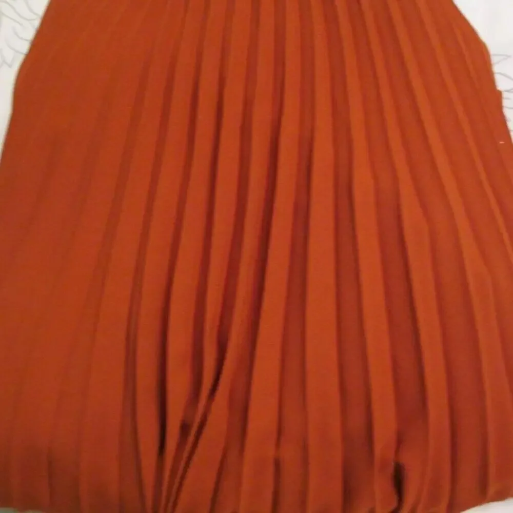 Nanette Lapore Pleated Sleeveless Smock Neck & Waist Midi Dress-Sienna-10-EUC - Picture 15 of 16